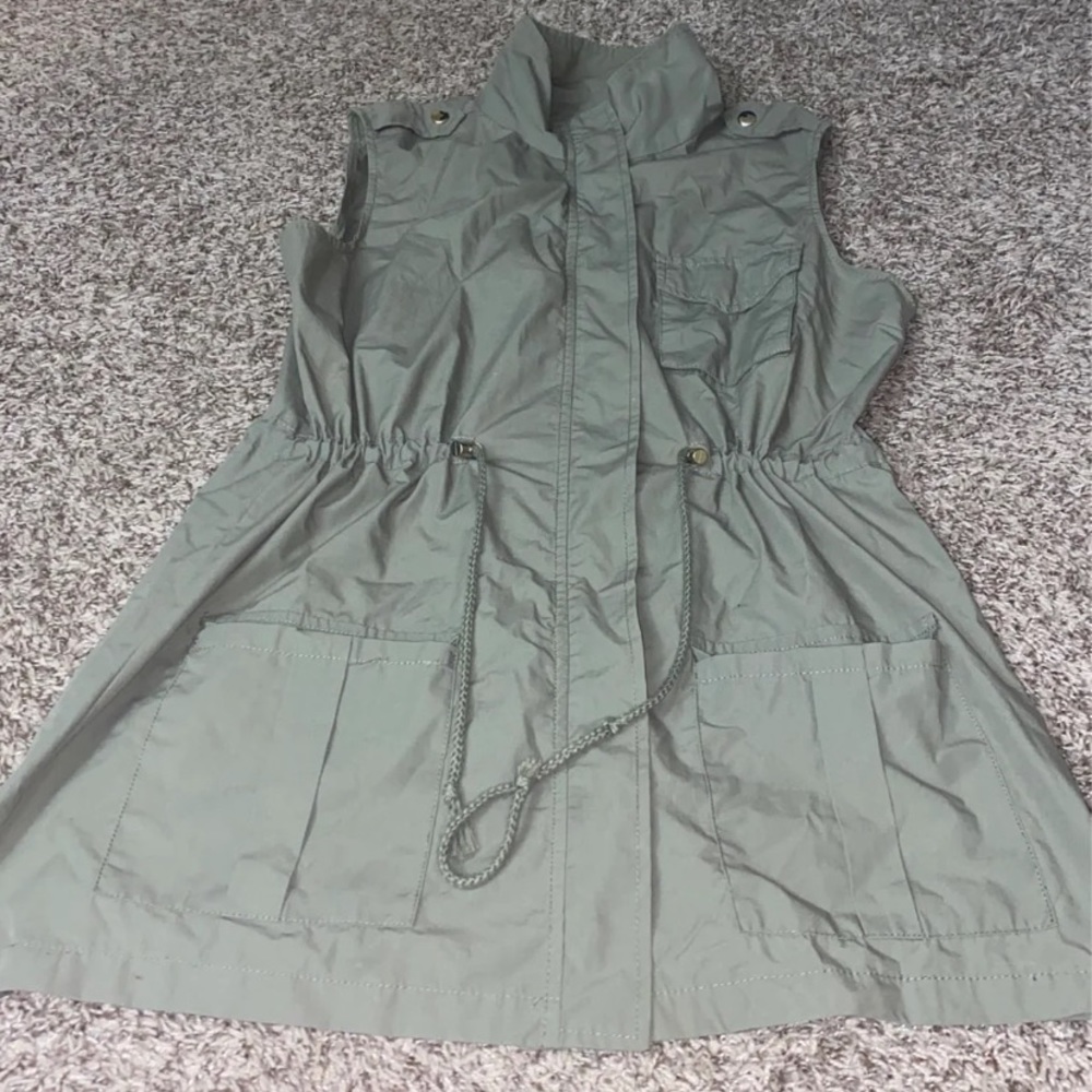 Women’s army green vest
